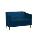 Ver imagem 1 de Namoradeira Titânio Suede Azul Marinho