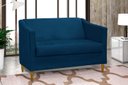 Ver imagem 2 de Namoradeira Titânio Suede Azul Marinho