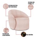 Ver imagem 3 de Poltrona Decorativa Orgânica Giratória Lua Bouclê D03 - D’Rossi