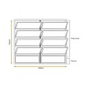 Ver imagem 4 de Vitro Basculante 2 Seções 100x200 Alumínio Branco Vidro Liso