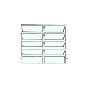 Vitro Basculante 2 Seções Branco 100x200 Linha Esmeralda Vidro Liso