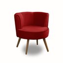 Ver imagem 2 de Kit 2 Poltronas para Sala Decorativa Bela Suede Vermelho Rover & Beato