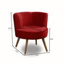Ver imagem 6 de Kit 2 Poltronas para Sala Decorativa Bela Suede Vermelho Rover & Beato