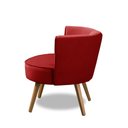 Ver imagem 5 de Kit 2 Poltronas para Sala Decorativa Bela Suede Vermelho Rover & Beato