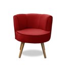 Ver imagem 4 de Kit 2 Poltronas para Sala Decorativa Bela Suede Vermelho Rover & Beato