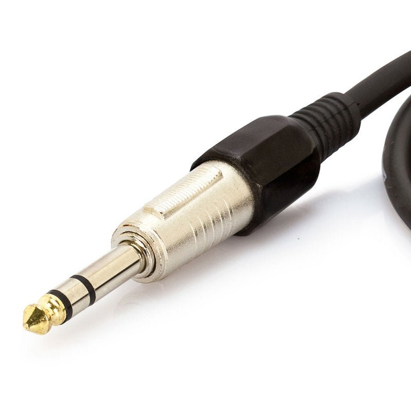 Cabo P10 para P10 Estéreo Profissional - Preto 25 Mt - 2