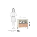 Ver imagem 2 de Balcão de Cozinha sem Tampo 80cm Misto 1 Porta Basculante e 1 Gavetão Luci Luciane Móveis
