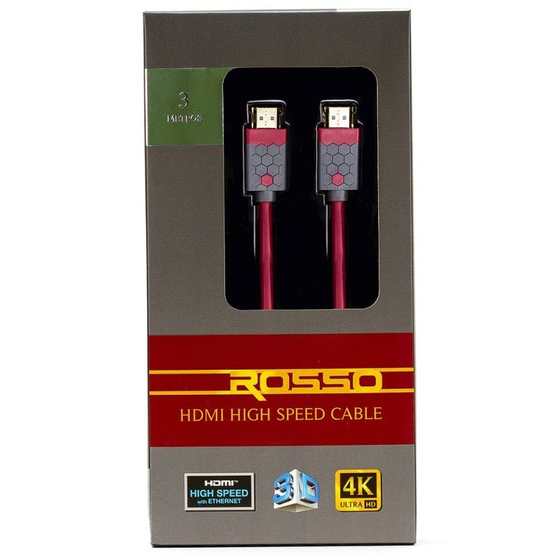 Cabo HDMI High Speed, 3D, 4K, 18Gbps, Rosso - Discabos 3 Mt - 1
