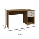 Ver imagem 3 de Escrivaninha Extensível 2 Gavetas Setiba Plus Rimo - Jequitibá/offwhite