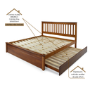 Ver imagem 4 de Conjunto Cama King com Cama Auxiliar em Madeira Maciça Mv Mel