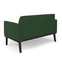 Ver imagem 5 de Sofá Namoradeira com 2 Poltronas Base de Madeira Fixa Preto Marisa Veludo Verde D03 - D’Rossi