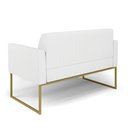 Ver imagem 5 de Sofá Namoradeira com Poltrona Base Industrial Dourado Marisa Corino