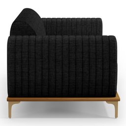 Sofá 150cm 2 Lugares Base Gold Molino D06 Linho D-465 Chumbo - Mpozenato - 6