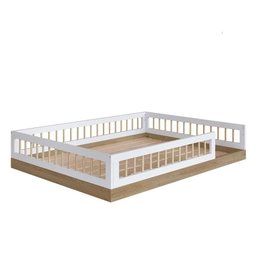 Cama Casal Montessoriana 144x195cm Aveiro Oak Branco - 1