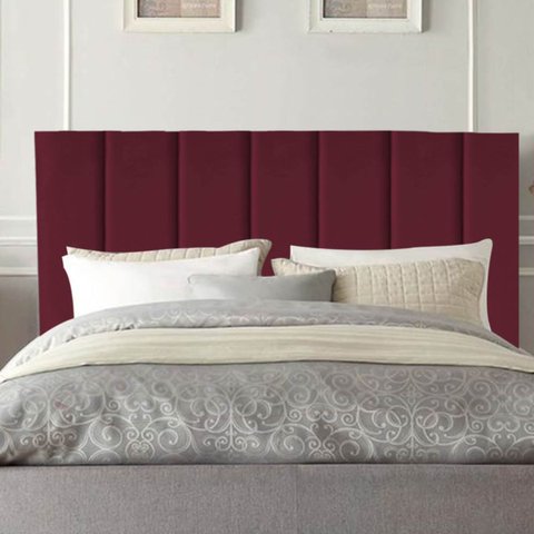 Cabeceira Estofada Casal Queen 160 Cm Maya Suede e Frame:bordô