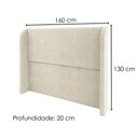 Ver imagem 3 de Cabeceira Queen 160 cm com Frame Imperial Linho Bege Impo