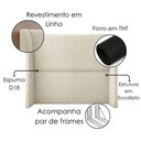 Ver imagem 4 de Cabeceira Queen 160 cm com Frame Imperial Linho Bege Impo