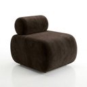Ver imagem 3 de Poltrona Decorativa para Sala Orgânica 60 cm Base Fixa Nara Suede D03 - D'Rossi
