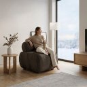 Ver imagem 6 de Poltrona Decorativa para Sala Orgânica 60 cm Base Fixa Nara Suede D03 - D'Rossi