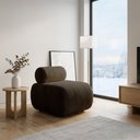 Ver imagem 1 de Poltrona Decorativa para Sala Orgânica 60 cm Base Fixa Nara Suede D03 - D'Rossi