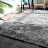 Tapete para Sala Confortavél de Pêlo Alto 2,00M x 2,40M Várias Cores Casen Cor: Cinza Cinza14 - 1