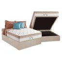 Ver imagem 1 de Cama Box Baú Casal: Colchão Molas Anjos MasterPocket Ensacadas King Best + Base CRC Suede Clean(