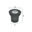 Ver imagem 2 de Embutido de Solo Led Astraled Es-6918 Felis 10w Bivolt Preto 3000k Luz Amarela 3000k Luz Amarela Es-