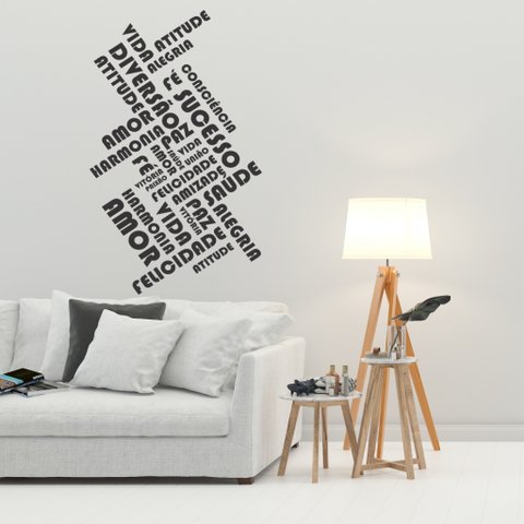 Adesivo de Parede Decoratico Motivacional Palavras Diversas