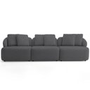 Ver imagem 2 de Sofá 4 Lugares para Sala de Estar Living 288cm Arlo F04 Veludo Grafite Tc-12003 - Lyam Decor