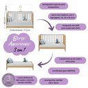 Ver imagem 6 de Quarto de Bebê Completo C/ Berço Americano 3 em 1 Colchão Doçura Multimóveis Mp4670 Madeirado/
