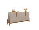 Ver imagem 5 de Balcão Aparador Buffet Lizz 4 Portas - 6 Cores:off White/cedro