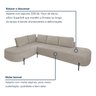 Sofá de Canto Orgânico 4 Lugares 265cm Base de Ferro Chaise Esquerda Luna - 7