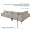 Ver imagem 6 de Sofá de Canto Orgânico 4 Lugares 265cm Base de Ferro Chaise Esquerda Luna