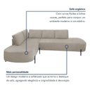 Ver imagem 4 de Sofá de Canto Orgânico 4 Lugares 272cm Base de Ferro Chaise Esquerda Luna Yescasa