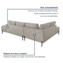 Ver imagem 6 de Sofá de Canto Orgânico 4 Lugares 272cm Base de Ferro Chaise Esquerda Luna Yescasa