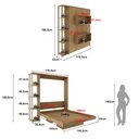 Ver imagem 6 de Cama Casal Dobrável Articulada com Nichos e Prateleiras Amêndoa - Tecno Mobili