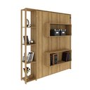 Ver imagem 4 de Cama Articulada Casal 193x178,5cm C/ Nichos e Prateleiras Amendoa Cm8014 Tecno Mobili