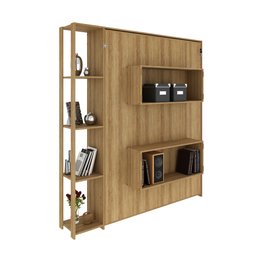 Cama Articulada Casal 193x178,5cm C/ Nichos e Prateleiras Amendoa Cm8014 Tecno Mobili - 4