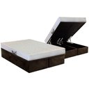 Ver imagem 1 de Cama Box Baú Queen: Colchão Anatômico Herval D28 / AG65 Frontier + Base CRC Suede Brown(158x198)
