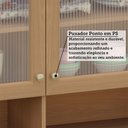 Ver imagem 7 de Armário Aéreo 2 Pts Vidro Canelado Nicho Inferior 120cm Duna Freijó/vidro Canelado