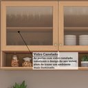 Ver imagem 6 de Armário Aéreo 2 Pts Vidro Canelado Nicho Inferior 120cm Duna Freijó/vidro Canelado