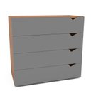 Ver imagem 4 de Cômoda Organizadora 90cm com 4 Gavetas 240823 Linha Porto Politorno