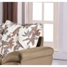 Sofá de Canto Umaflex Toronto com 4 Lugares em Tecido Suede Liso Nescau e Almofadas Soltas Floral - 3