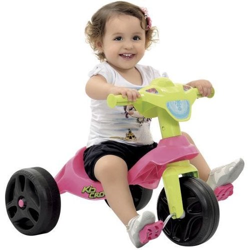 Motoca-Triciclo Infantil Bandeirante Kid Cross Rosa