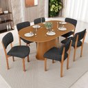 Ver imagem 7 de Kit 03 Cadeiras para Sala de Jantar Cozinha Living Estofada Dara L02 Linho Chumbo - Lyam Decor