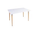 Ver imagem 1 de Mesa Jantar Eiffel 120x80 Base Madeira - Branco