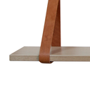 Ver imagem 6 de Prateleira de Parede 120 Cm em Mdf com Alça de Couro Sintético Cor Carvalho