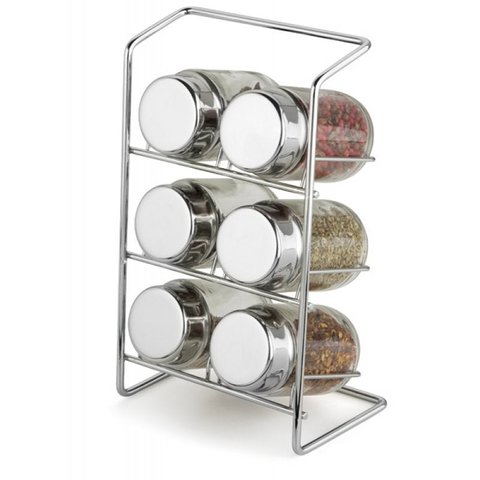 Porta Condimento de Bancada 7 peças Elegance Forma Inox 0202