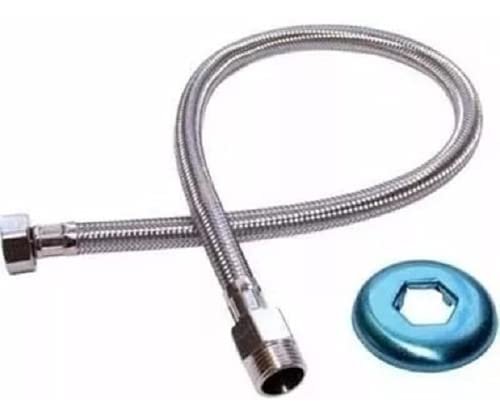 Mangueira Engate Flexível Aço Inox 60 Cm 1/2 Entrada Del Metais - 1