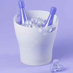 Cooler Balde De Gelo 7 Litros Alça Garrafa Vinho Espumante Natural - 4